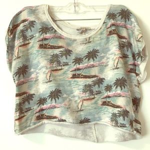 ZARA Palm Tree Crop Top